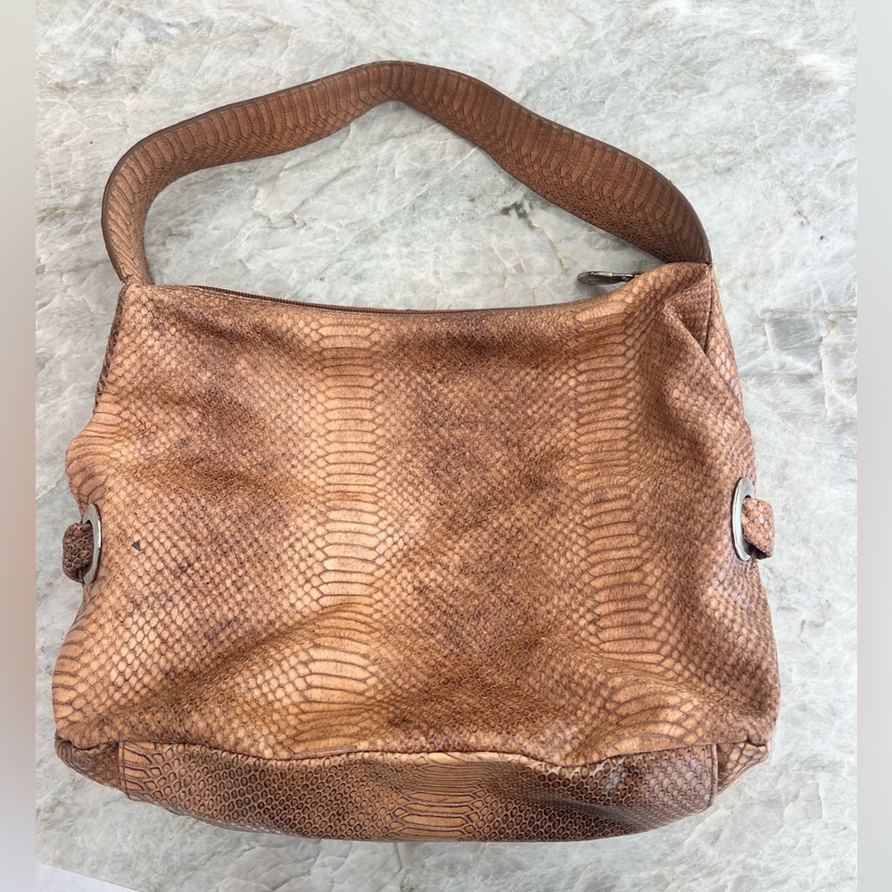 Furla Tan Textured Hobo Bag